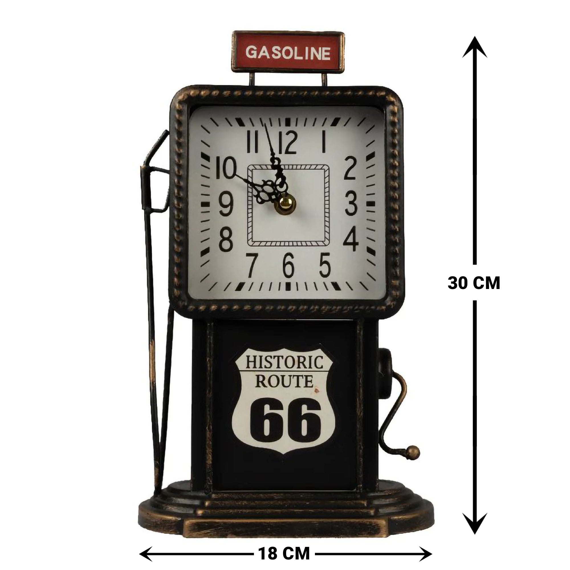 Eson - Vintage Gasoline Table Clock 30cm