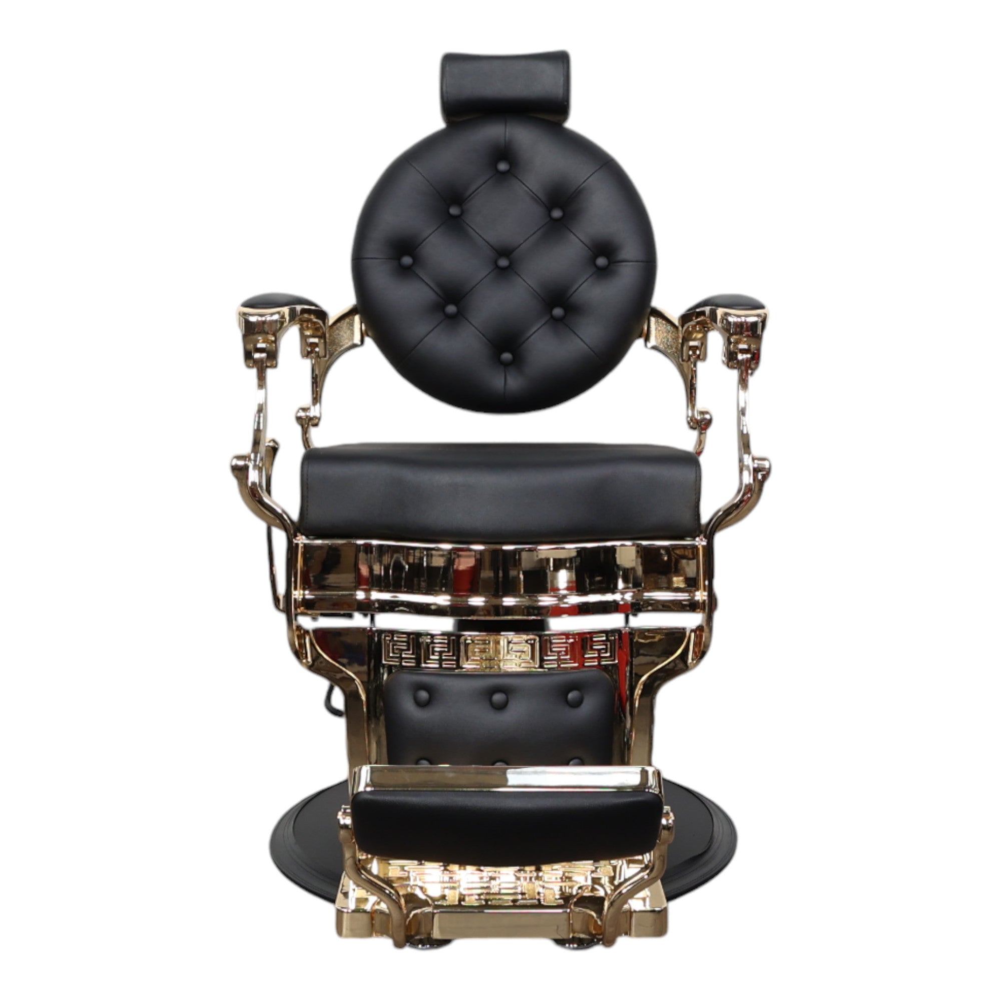 Barber Chair - Vintage Style Black & Gold Accents