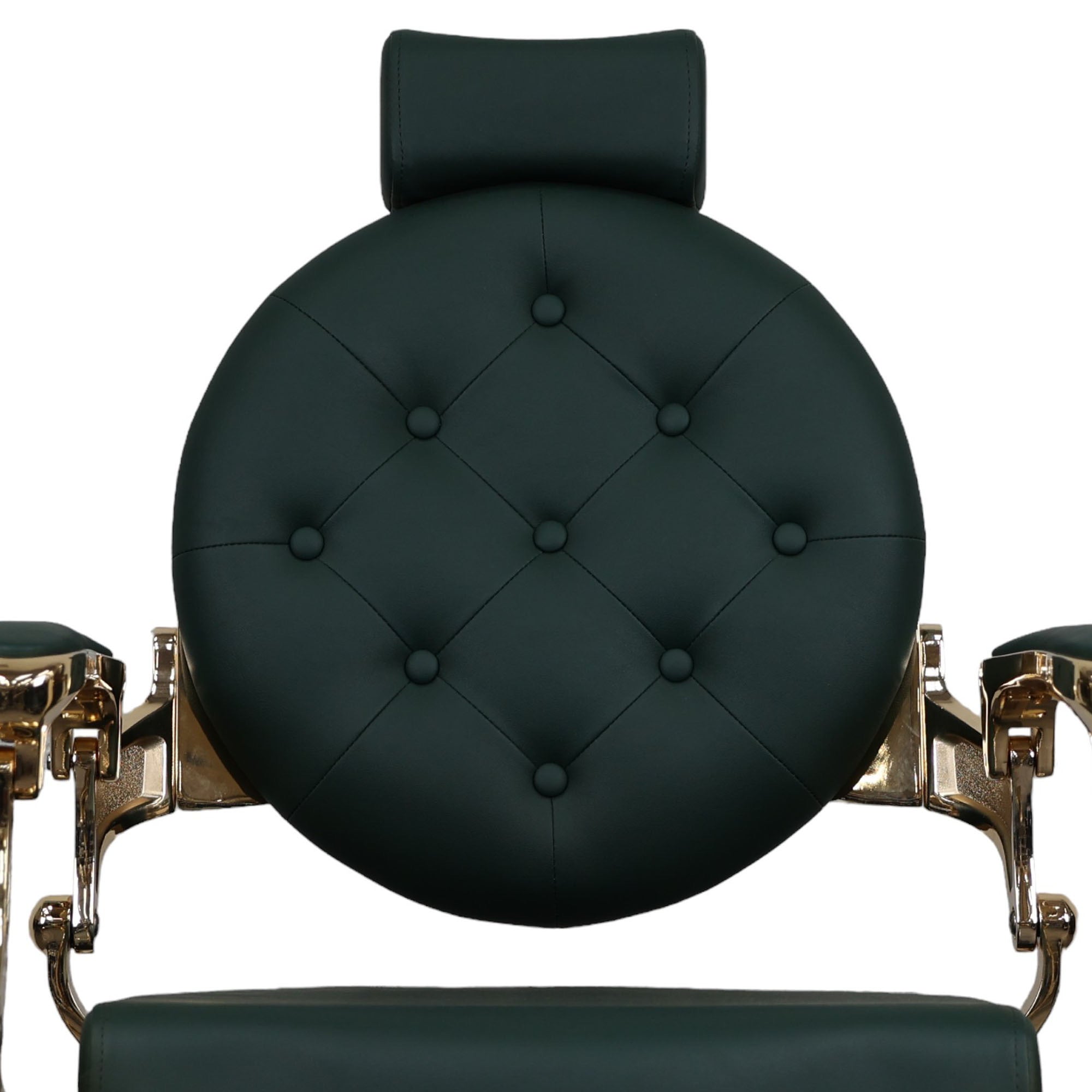 Barber Chair - Vintage Style Green & Gold Accents