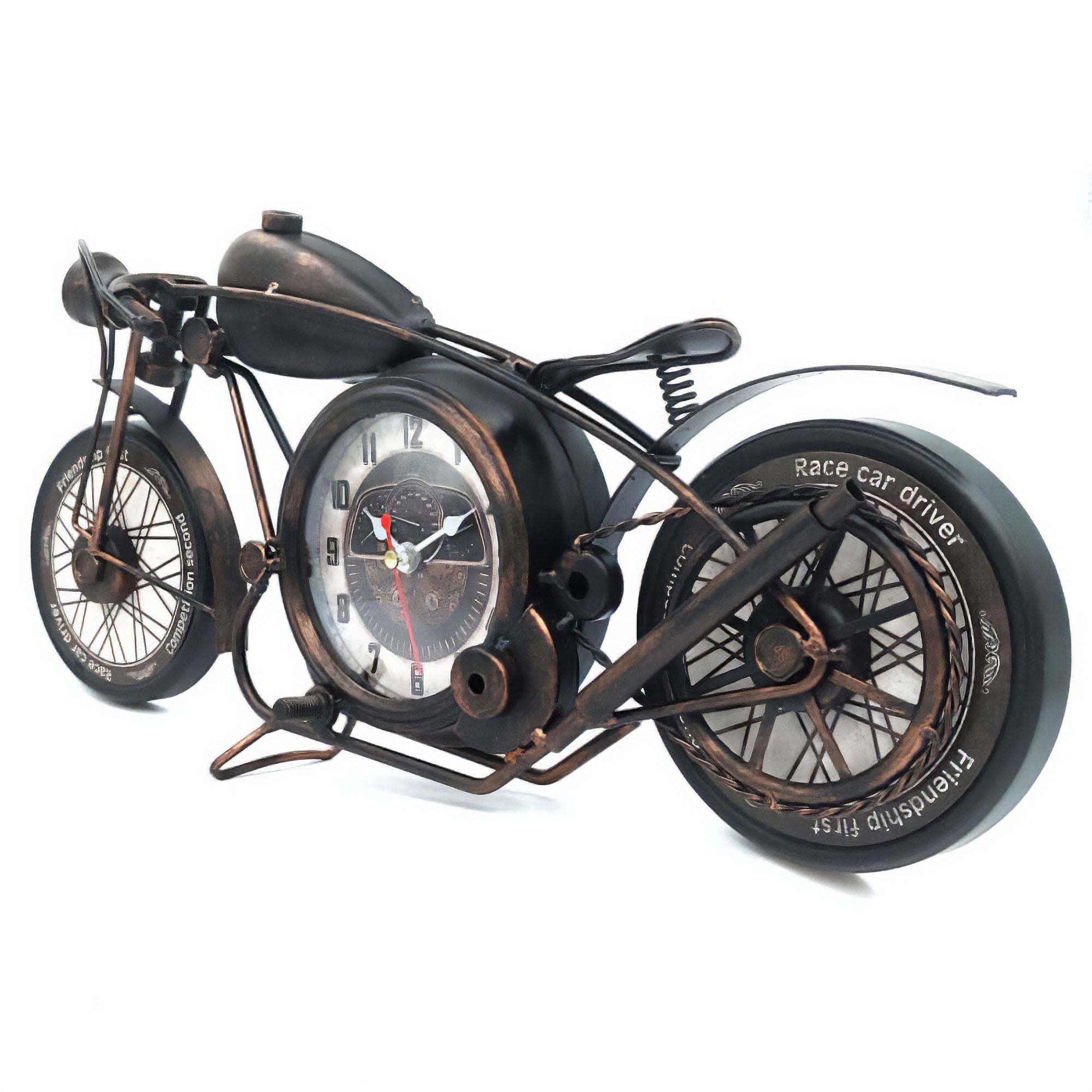 Eson - Vintage Retro Miniature Motorbike Clock 20cm
