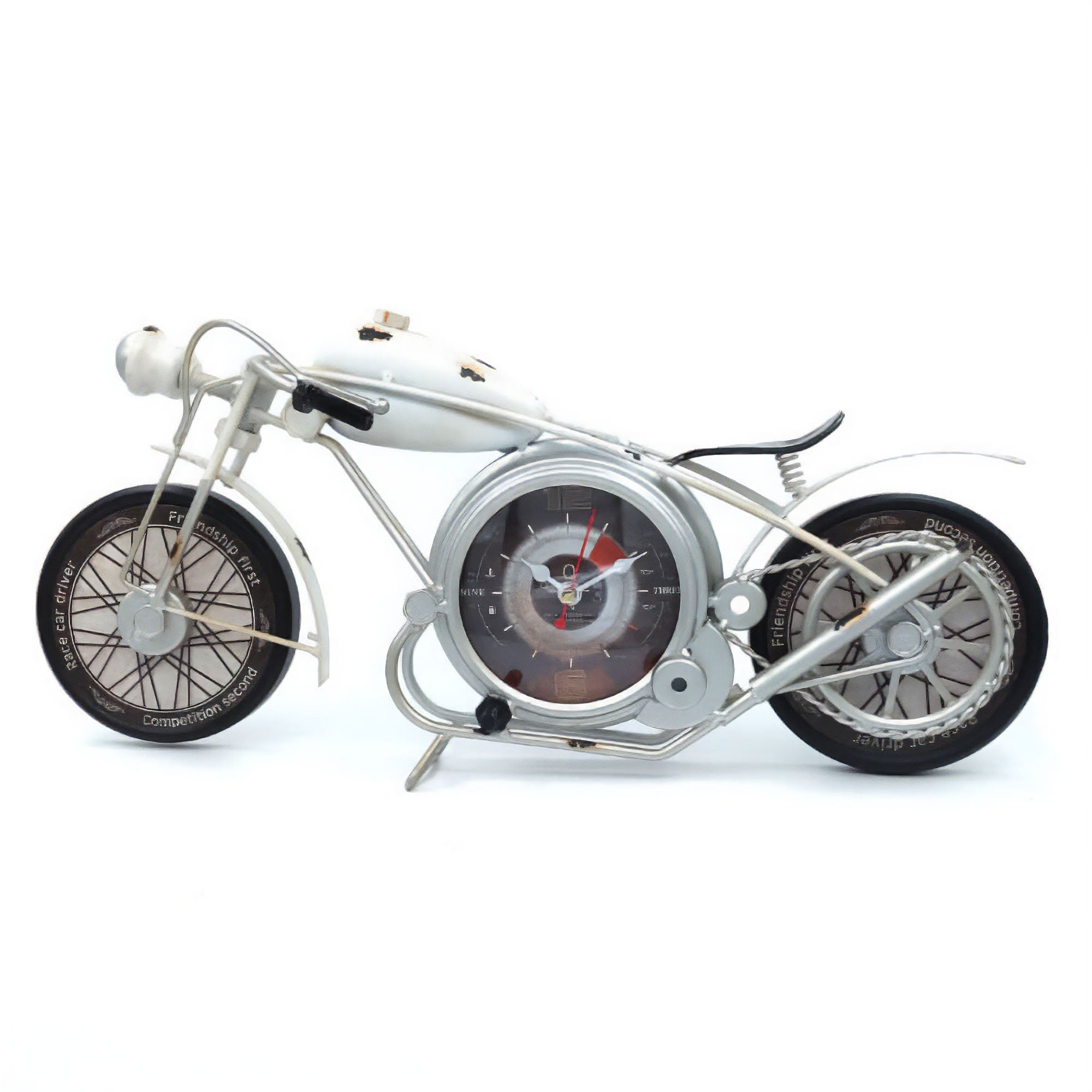 Eson - Vintage Retro Miniature Motorbike Clock 20cm