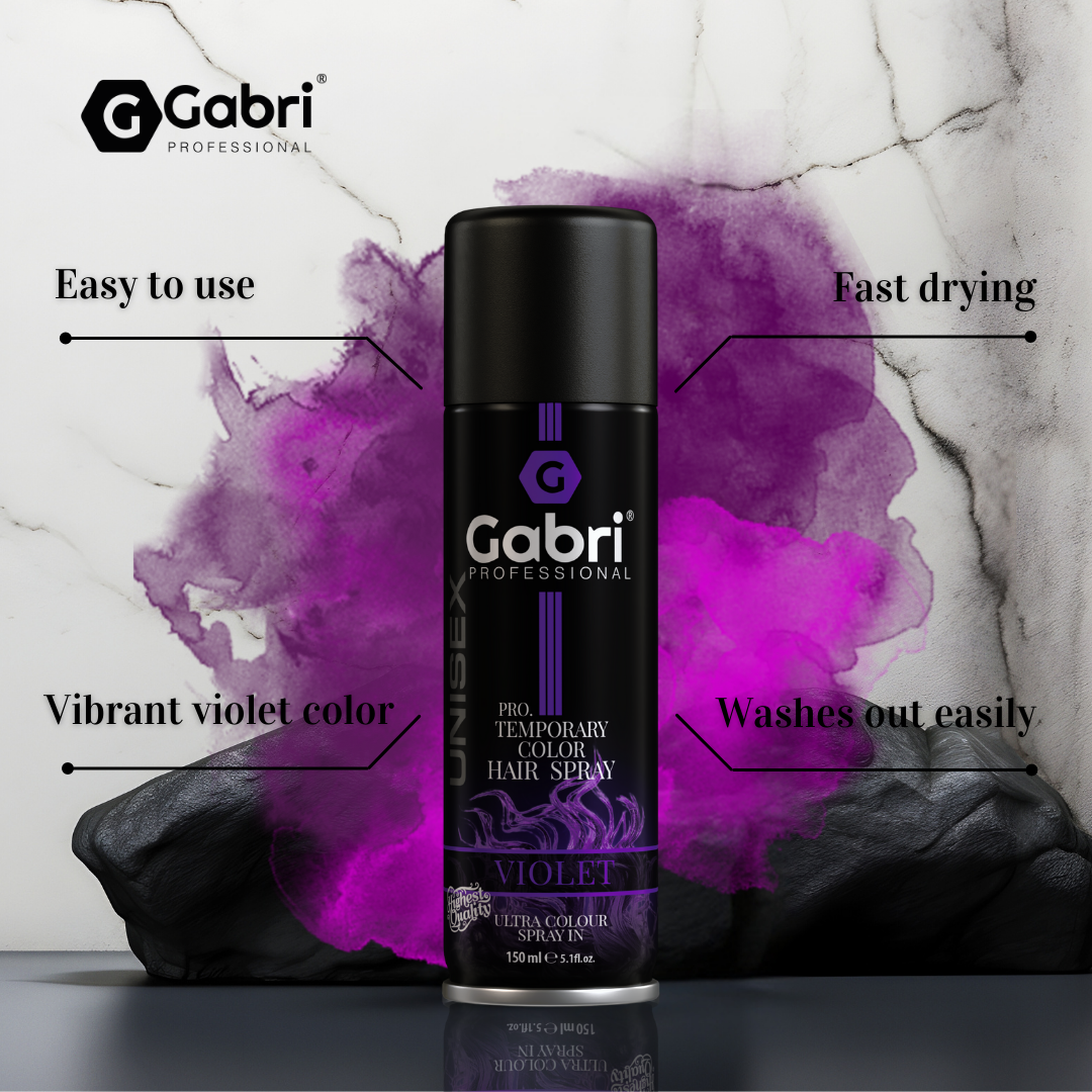 Gabri Professional - Pro Temporary Hair Colour Shimmer Spray Violet 150ml