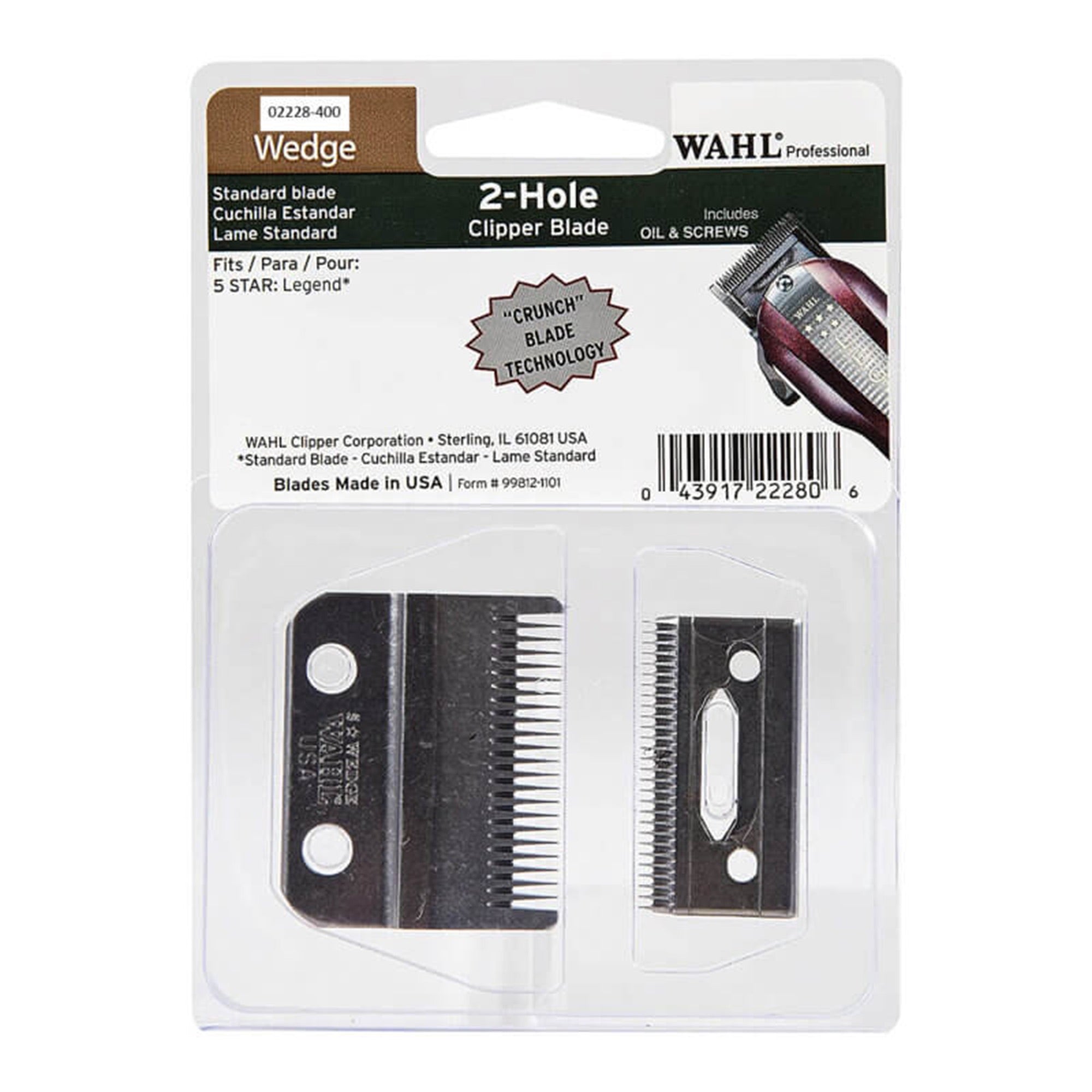 Wahl - 2 Hole Clipper Wedge Blade 2228-400