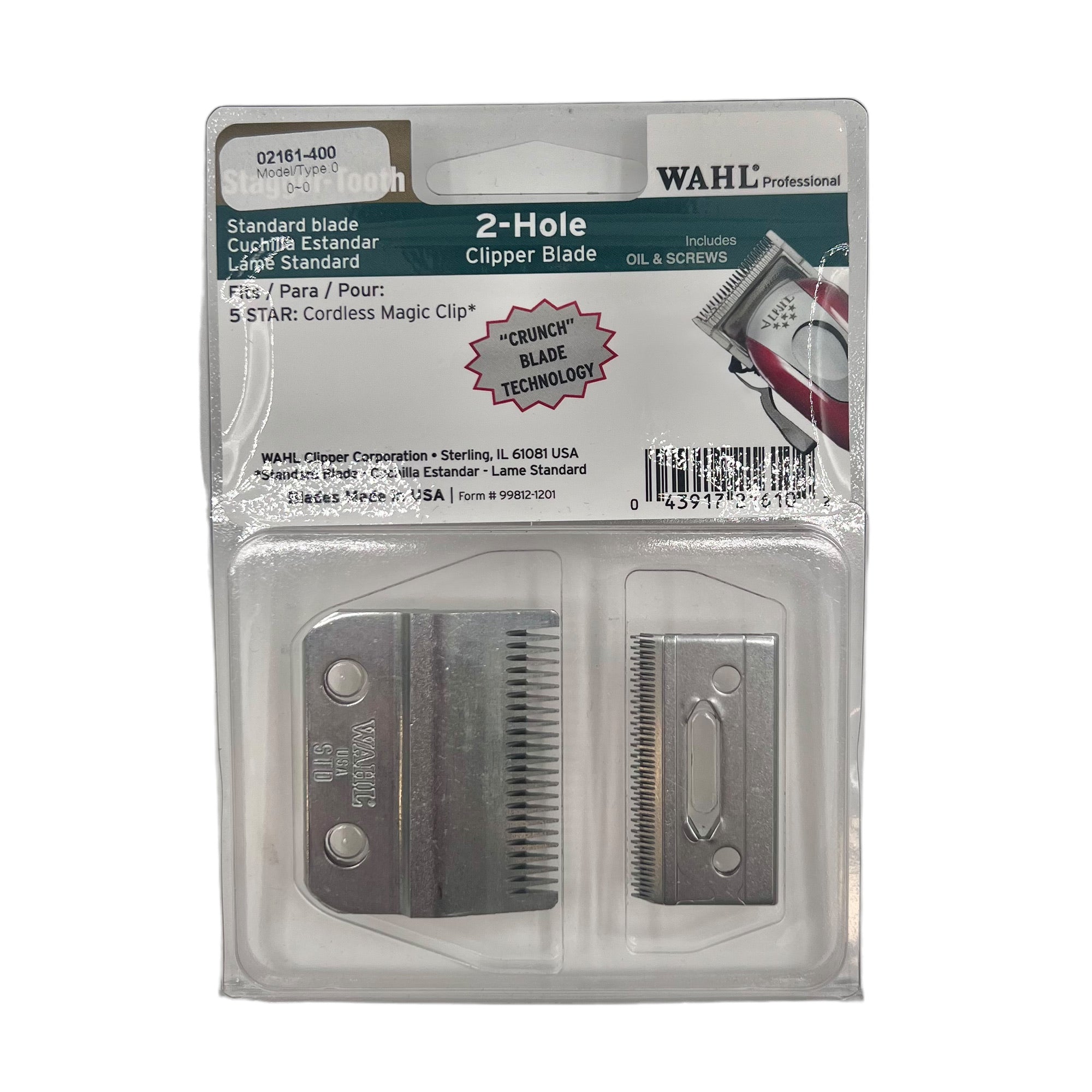 Wahl - 02161-400 2 Hole Clipper Stagger Tooth Blade