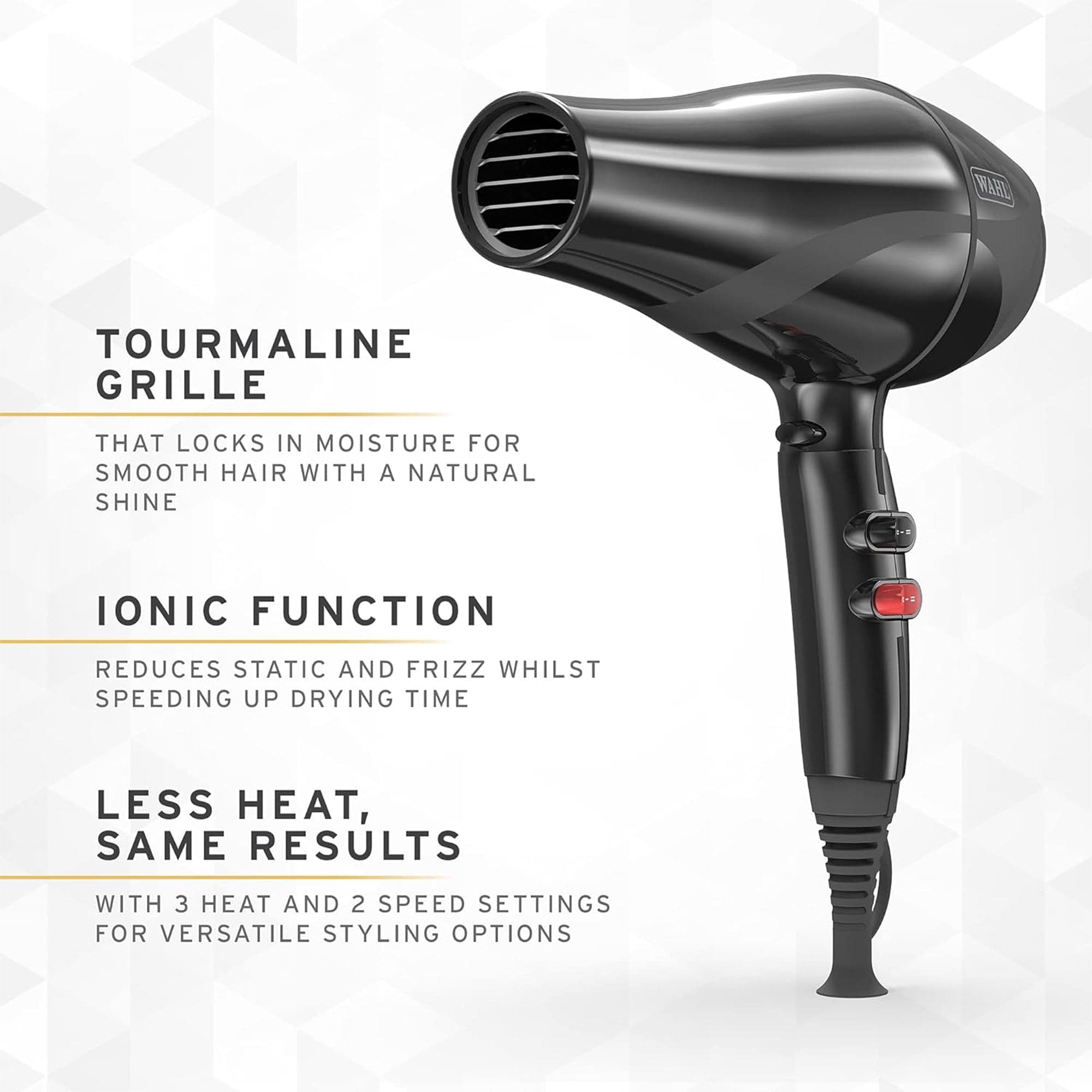 Wahl - Pro Keratin Hair Dryer Black 2200W