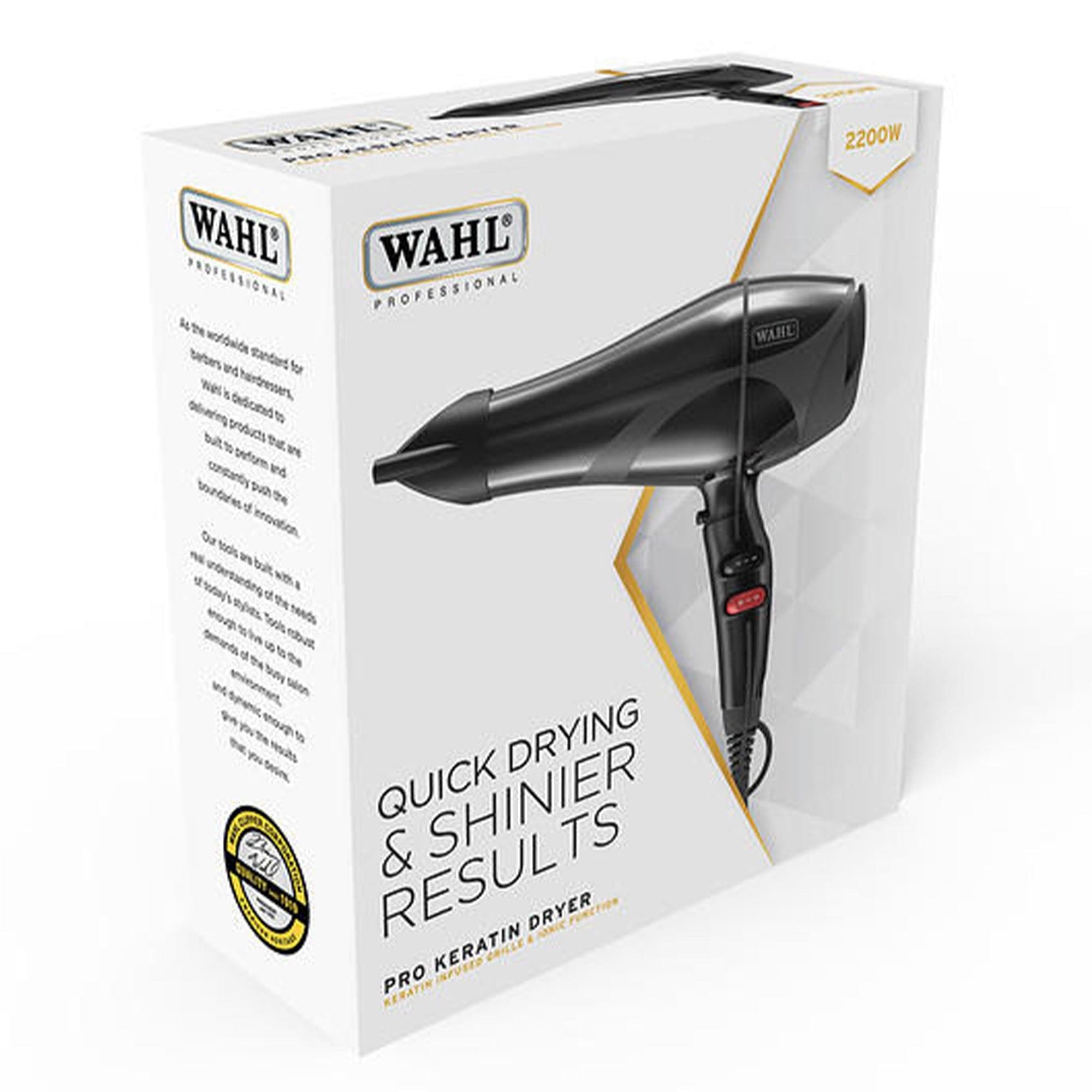 Wahl - Pro Keratin Hair Dryer Black 2200W