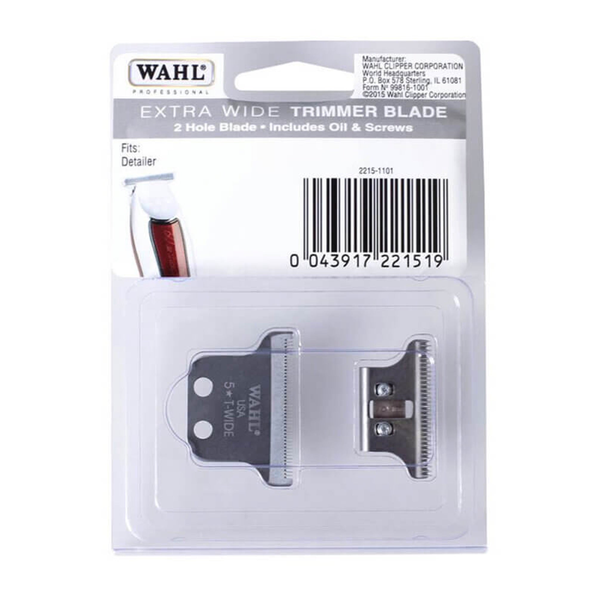 Wahl - 2215-1101 2 Hole Extra Wide Trimmer Blade