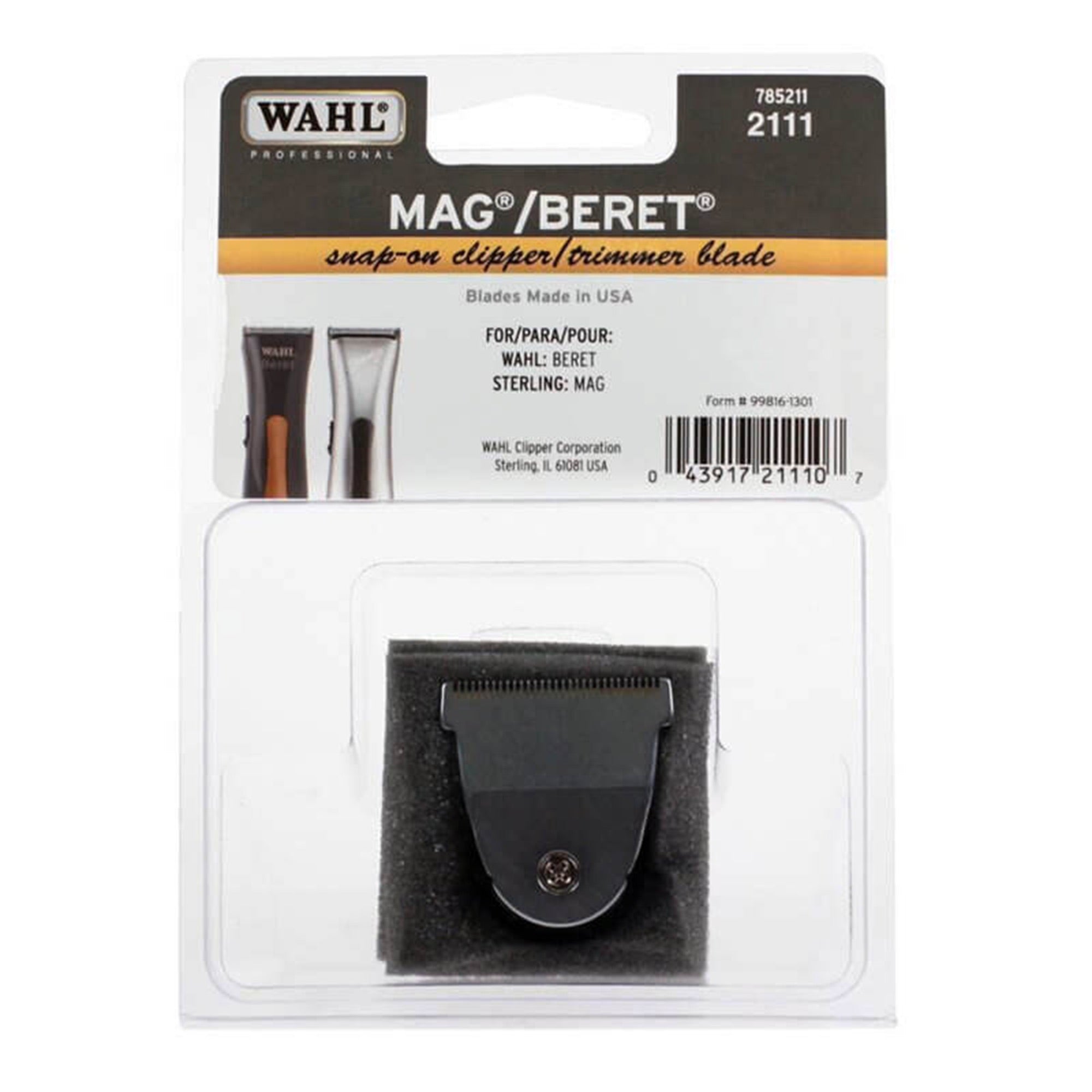 Wahl - 2111 Mag Beret Snap On Clipper Trimmer Blade