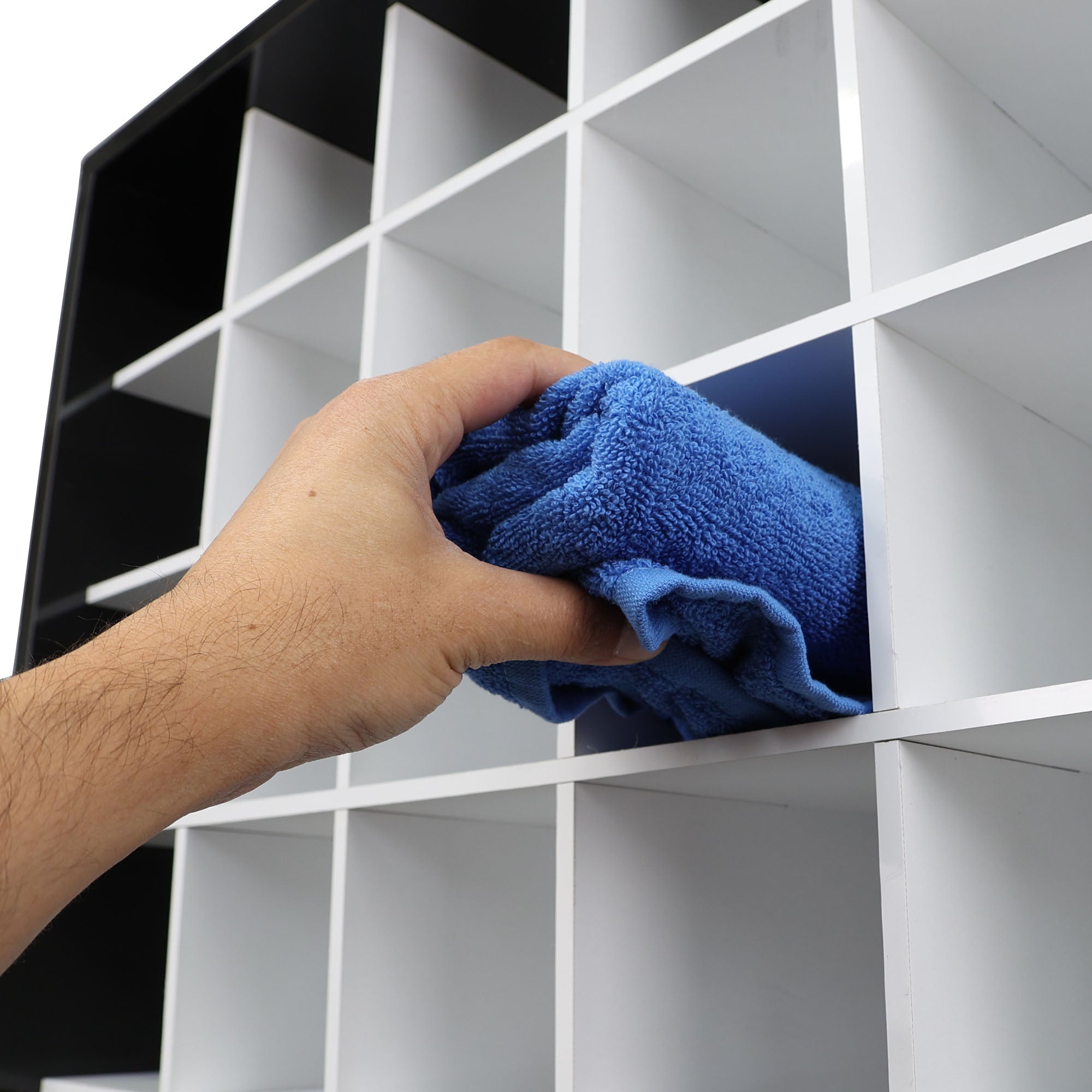 Storage Cabinet - Towel & Colour Organizer Shelf Black