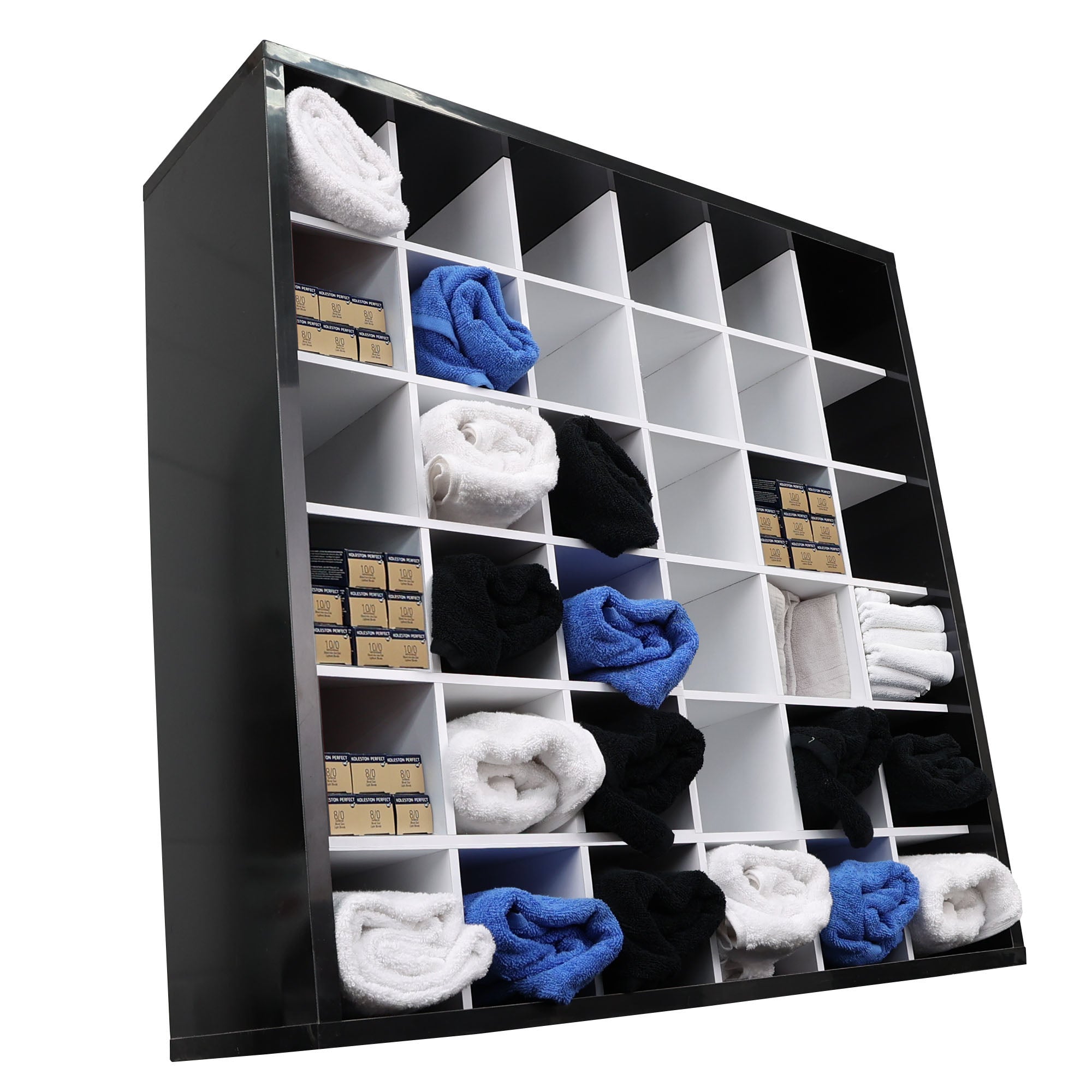 Storage Cabinet - Towel & Colour Organizer Shelf Black