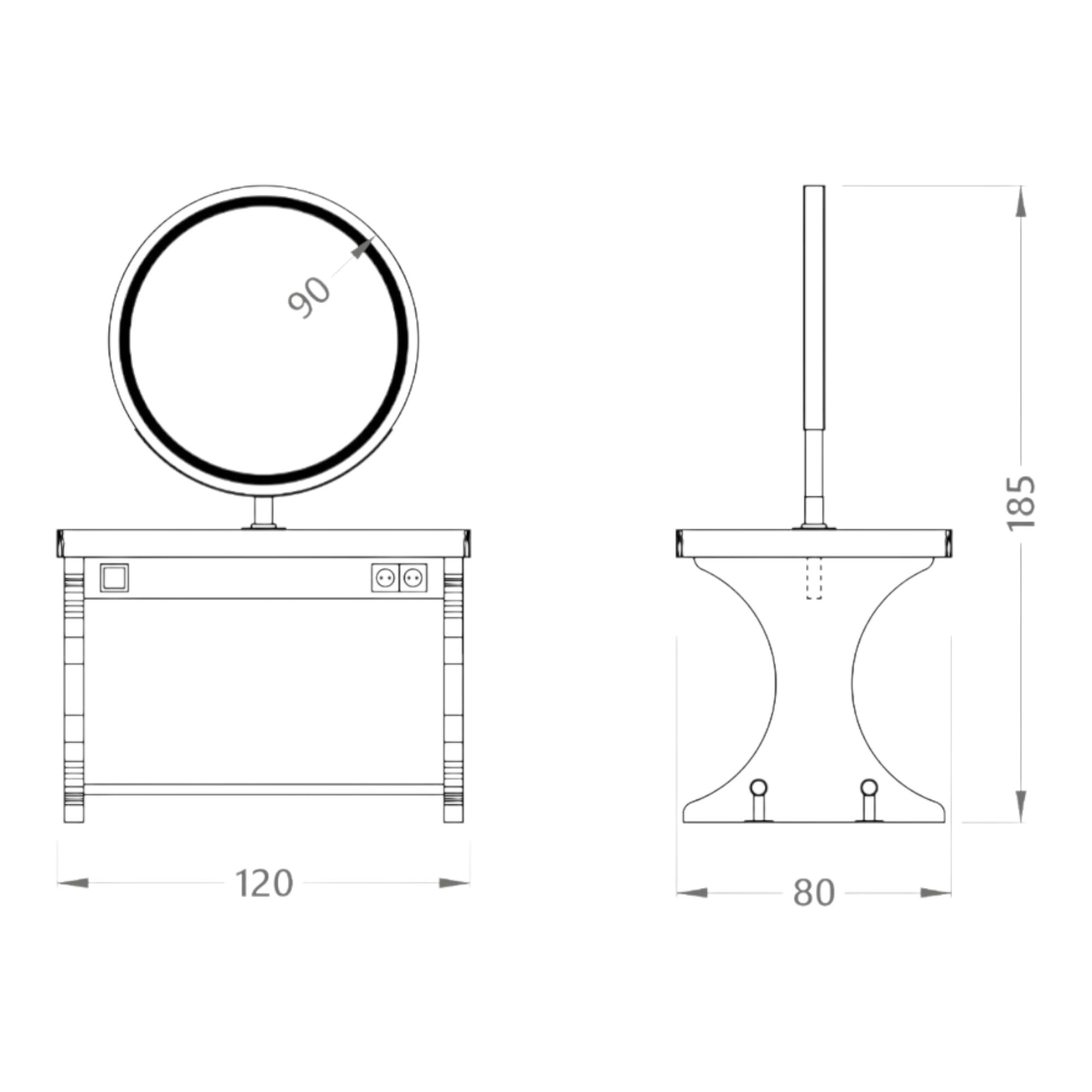 Alpeda - Woody Circle Island Styling Station