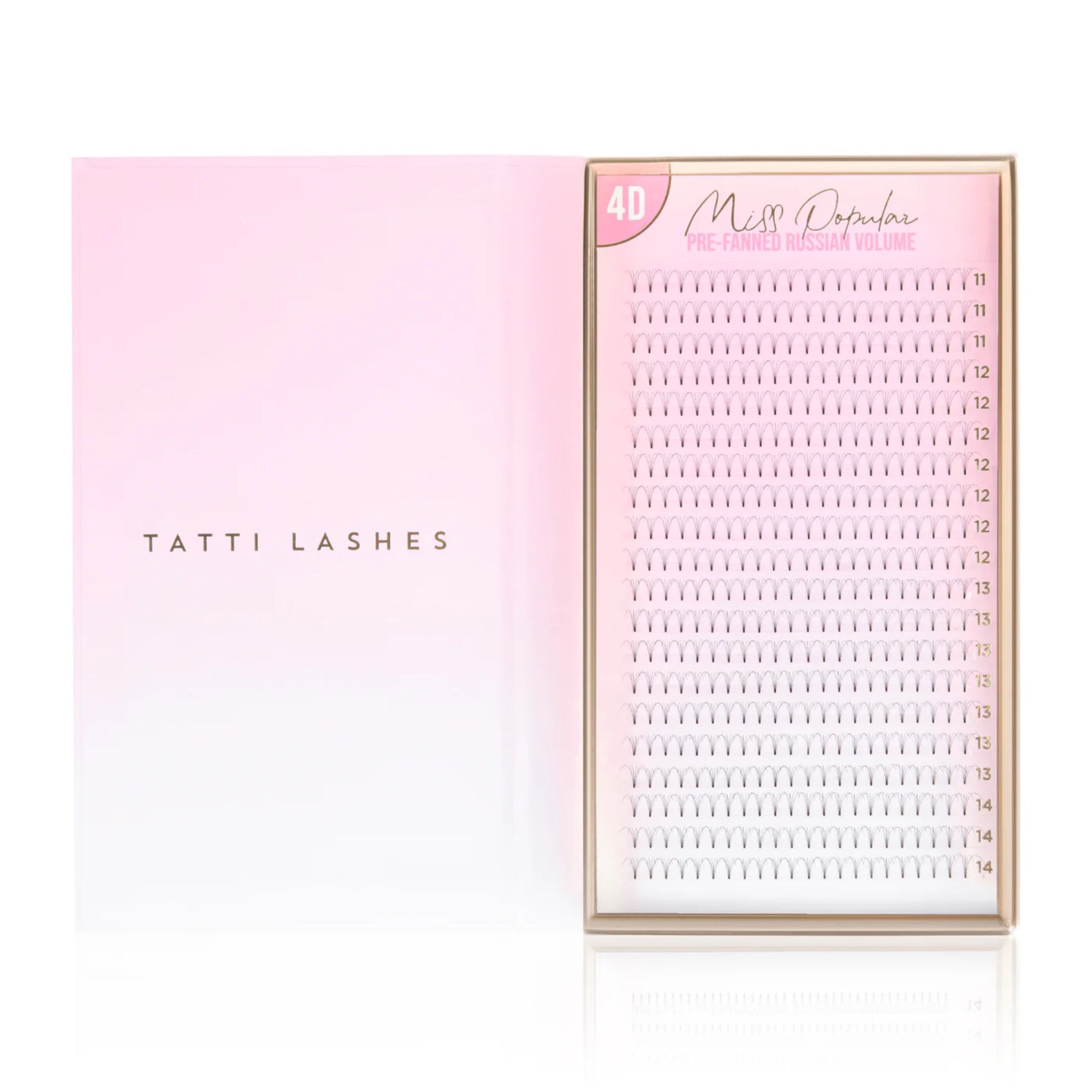 Tatti Lashes - 4D Pre-Fanned Russian Volume Lashes 0.10 XL C & D Curl (11-14mm)