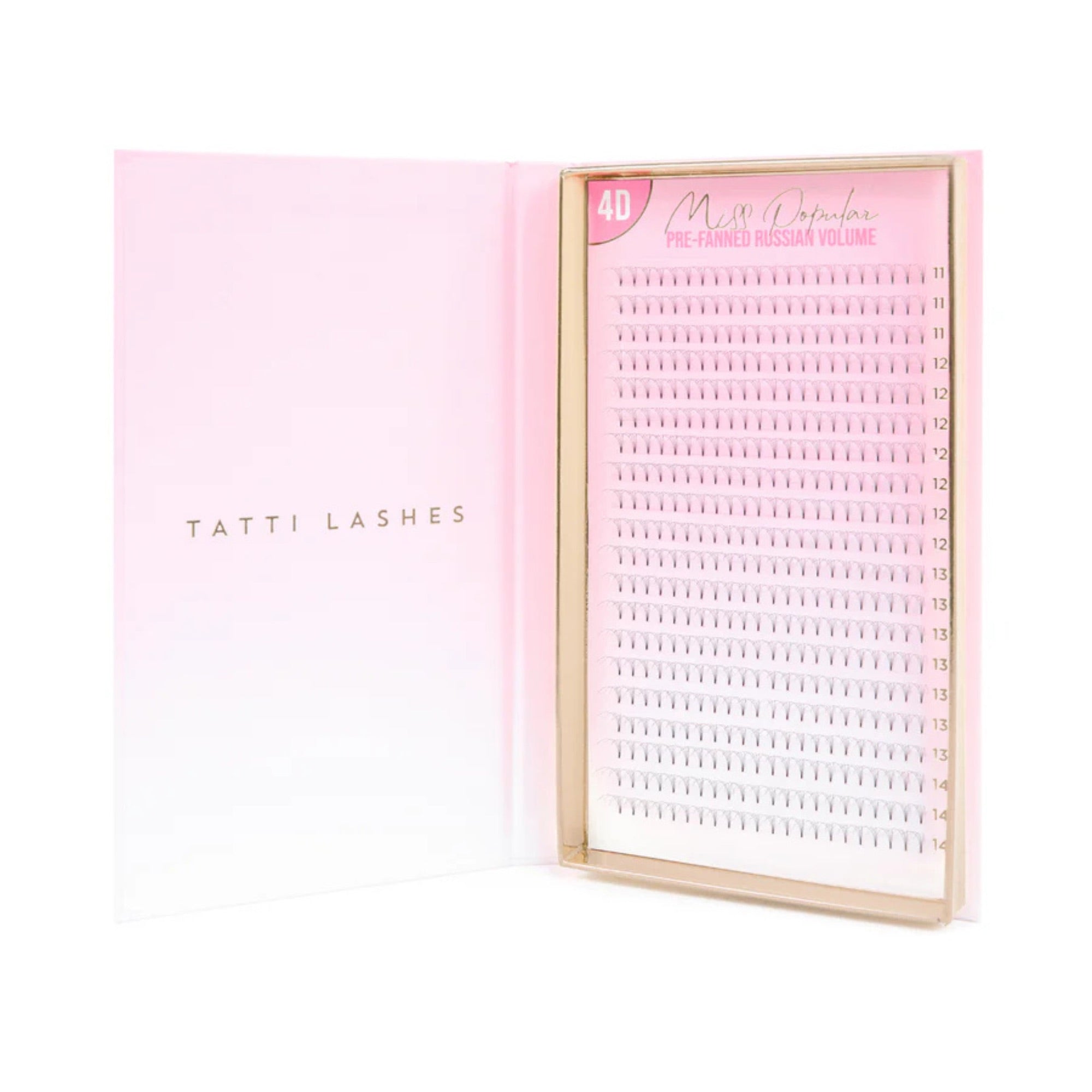 Tatti Lashes - 4D Pre-Fanned Russian Volume Lashes 0.10 XL C & D Curl (11-14mm)