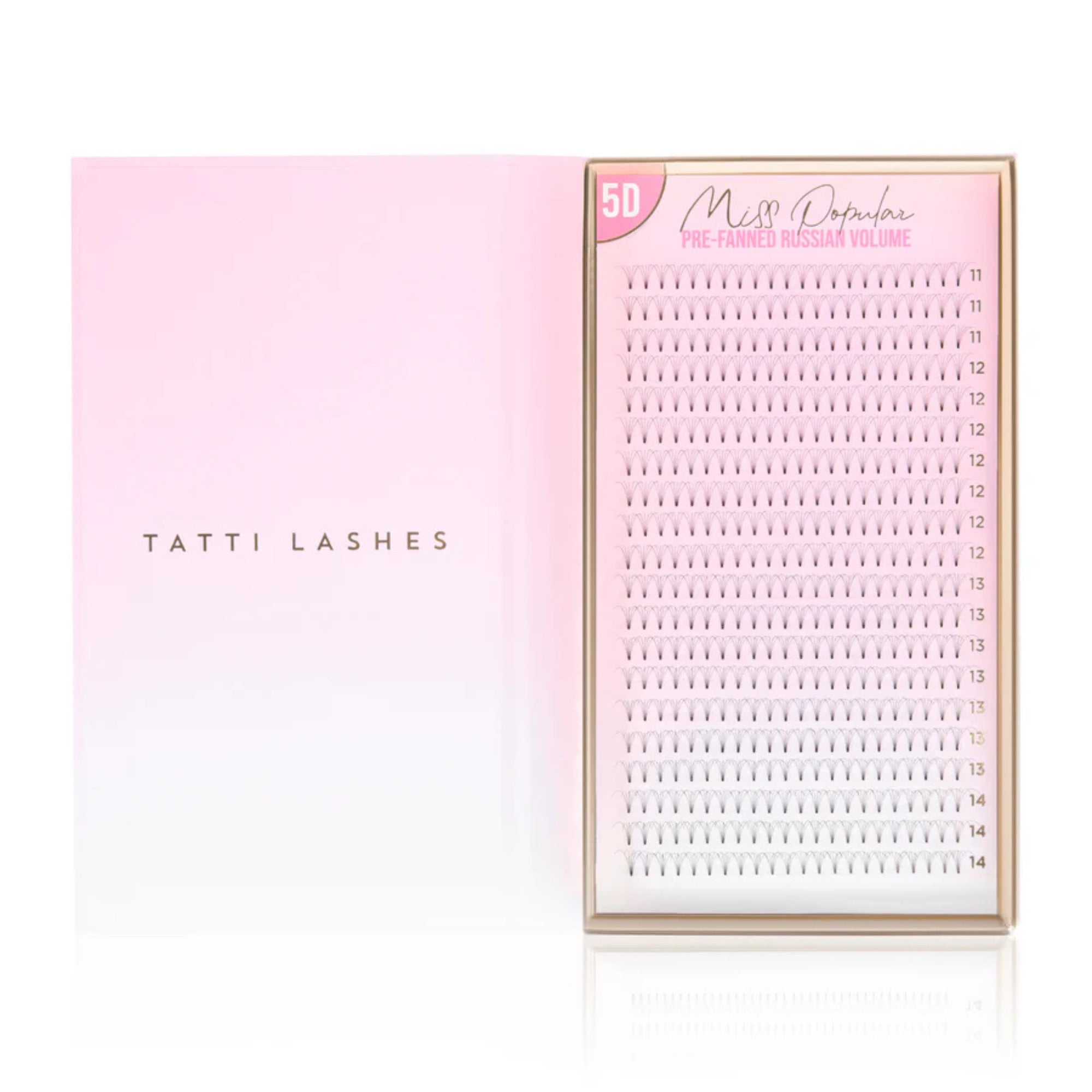 Tatti Lashes - 5D Pre-Fanned Russian Volume Lashes 0.10 XL C & D Curl (11-14mm)