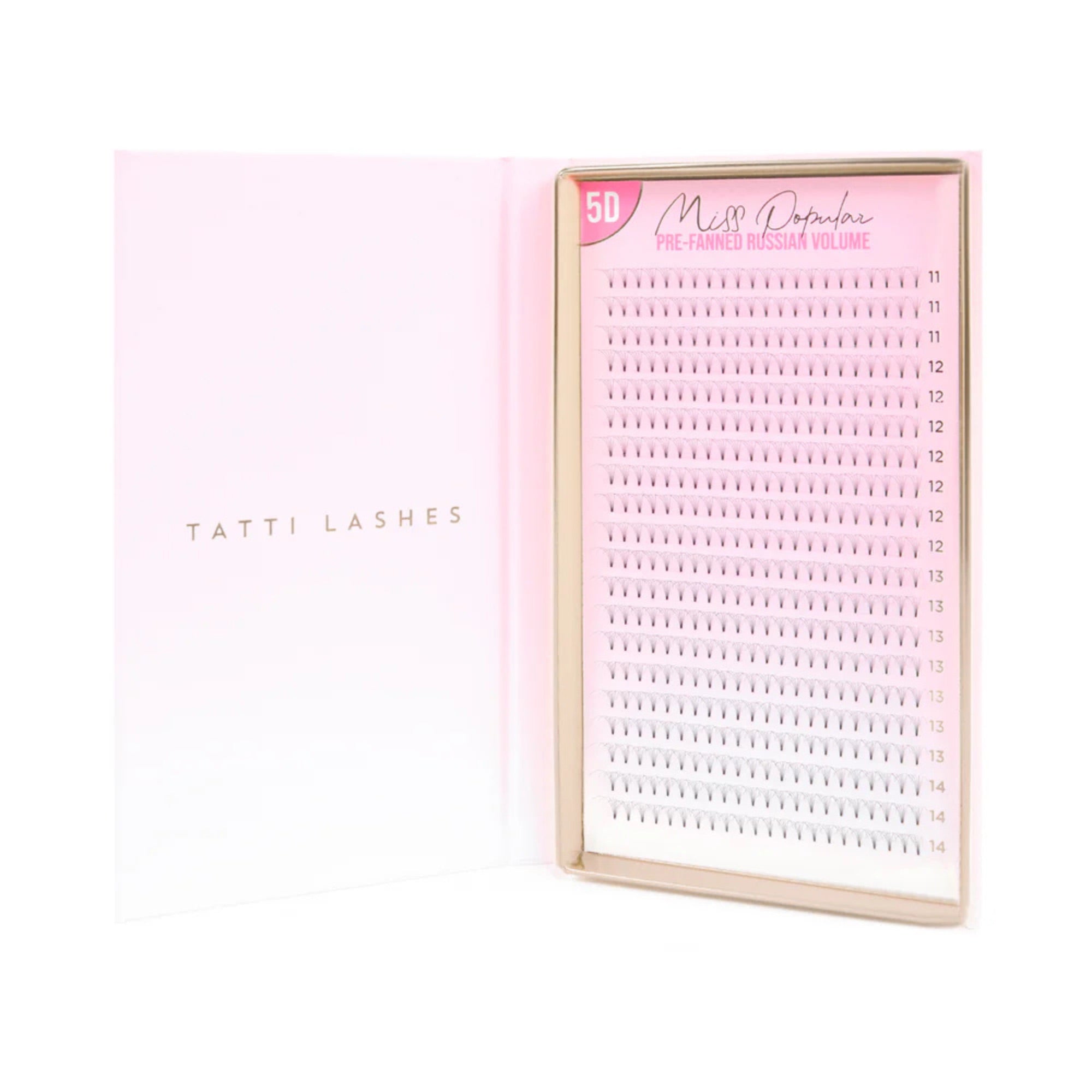 Tatti Lashes - 5D Pre-Fanned Russian Volume Lashes 0.10 XL C & D Curl (11-14mm)