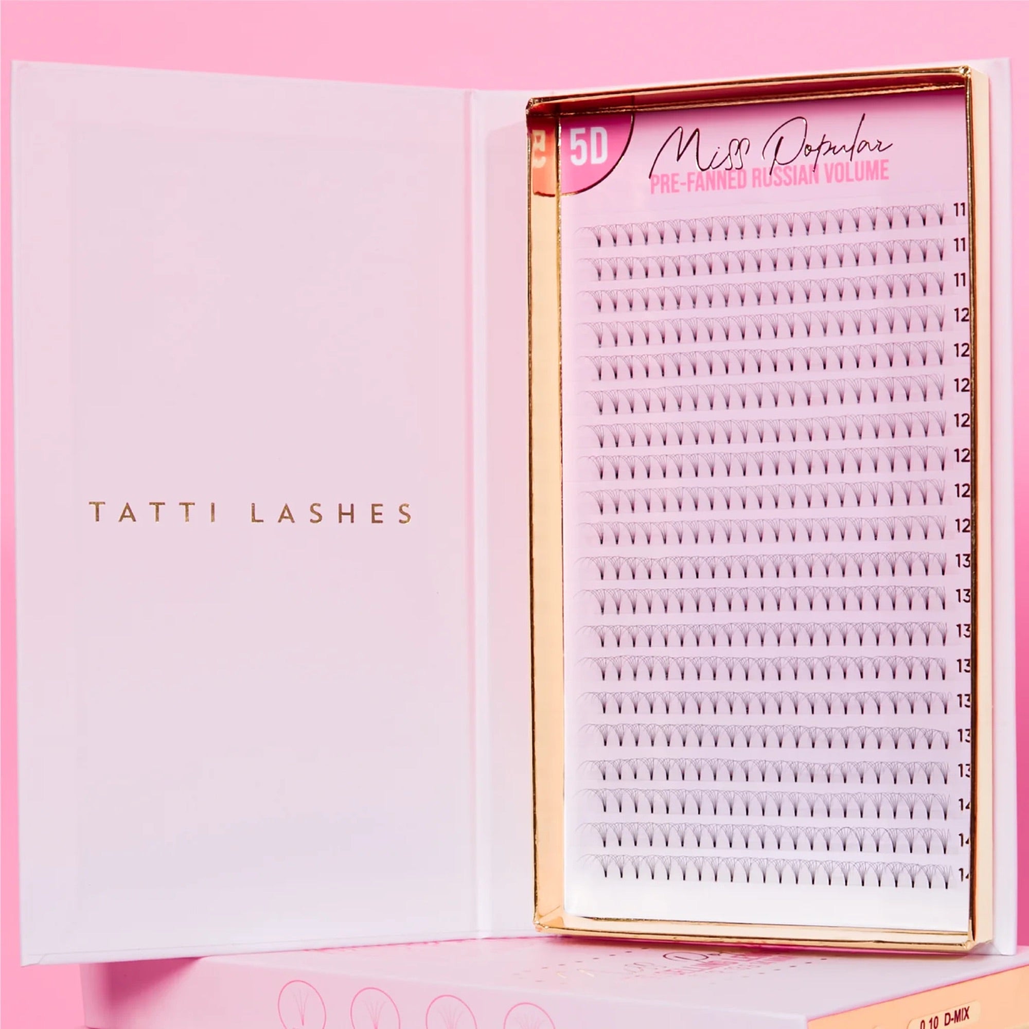 Tatti Lashes - 5D Pre-Fanned Russian Volume Lashes 0.10 XL C & D Curl (11-14mm)