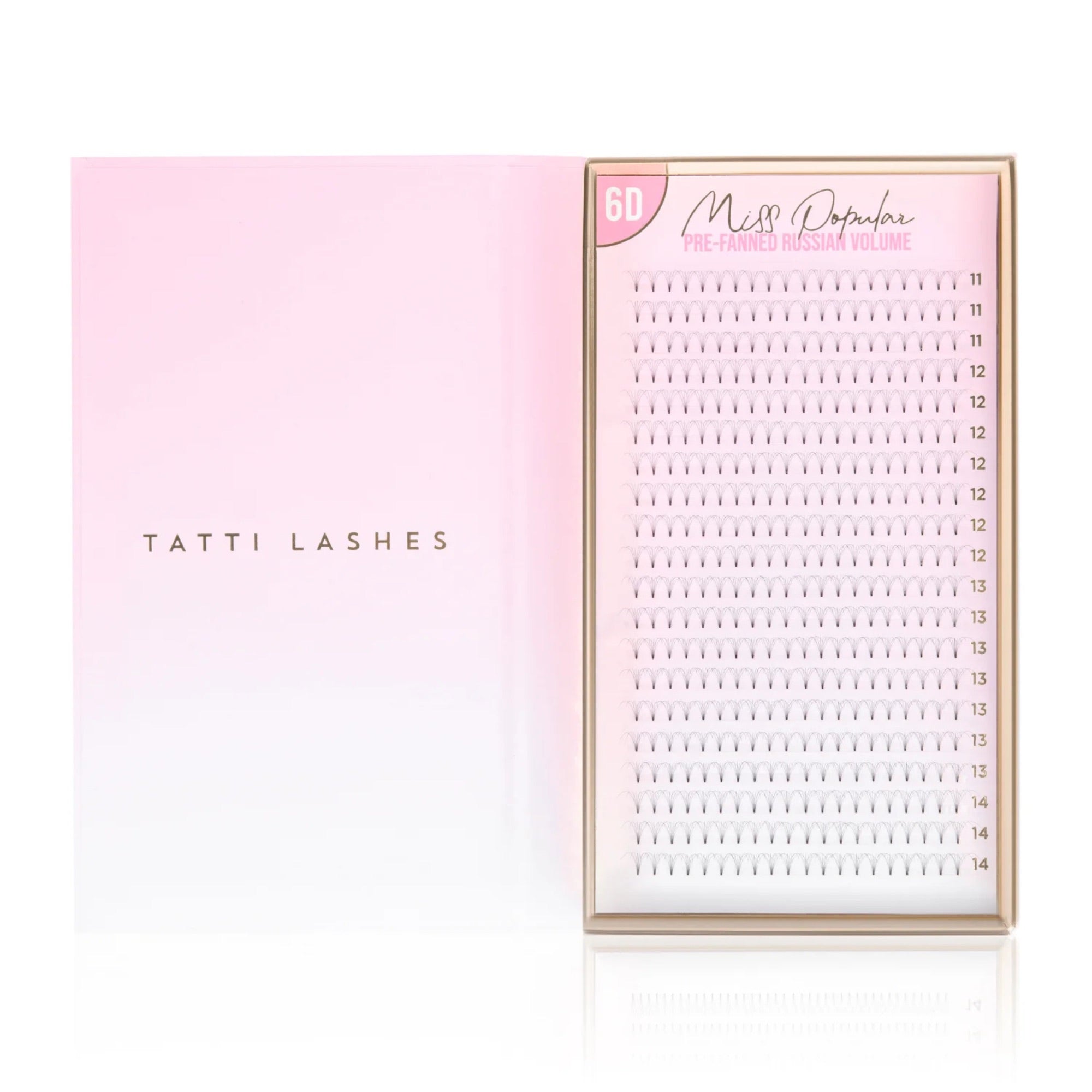 Tatti Lashes - 6D Pre-Fanned Russian Volume Lashes 0.07 XL C & D Curl (11-14mm)