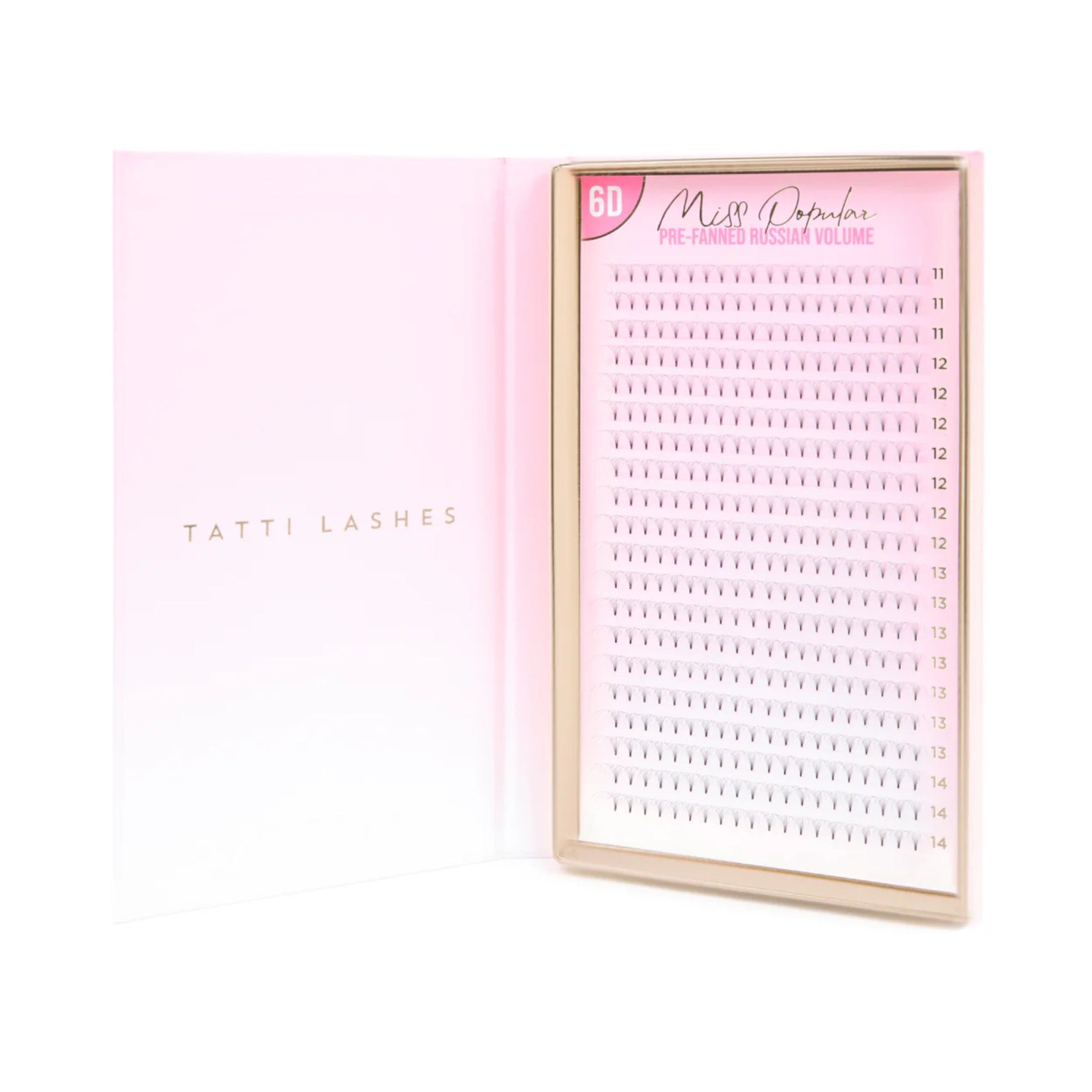 Tatti Lashes - 6D Pre-Fanned Russian Volume Lashes 0.07 XL C & D Curl (11-14mm)