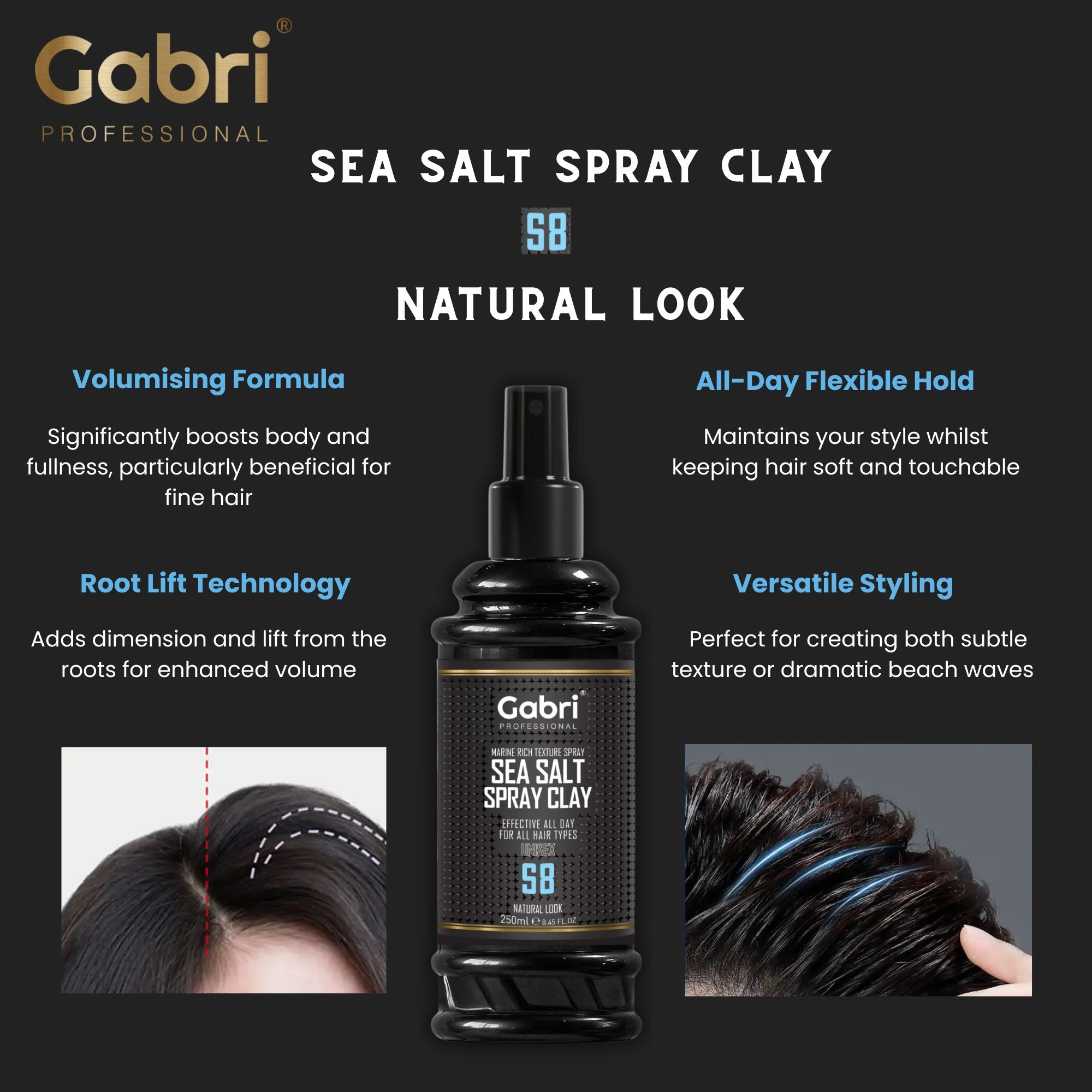 Gabri Professional - Sea Salt Spray Clay S8 Natural Look 250ml